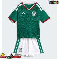 Camisa de Futebol México Equipamento Principal Infantil Mundo 2026 Manga Curta (+ Calças curtas)